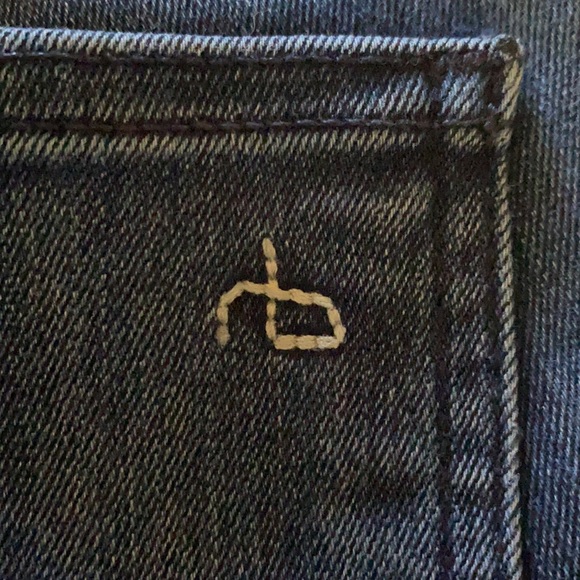 RAG & BONE Denim Skinny Jeans Zip Detail in color Mercer Sz 25 $298 - Picture 11 of 12